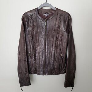 NWOT Vince Brown Leather Jacket